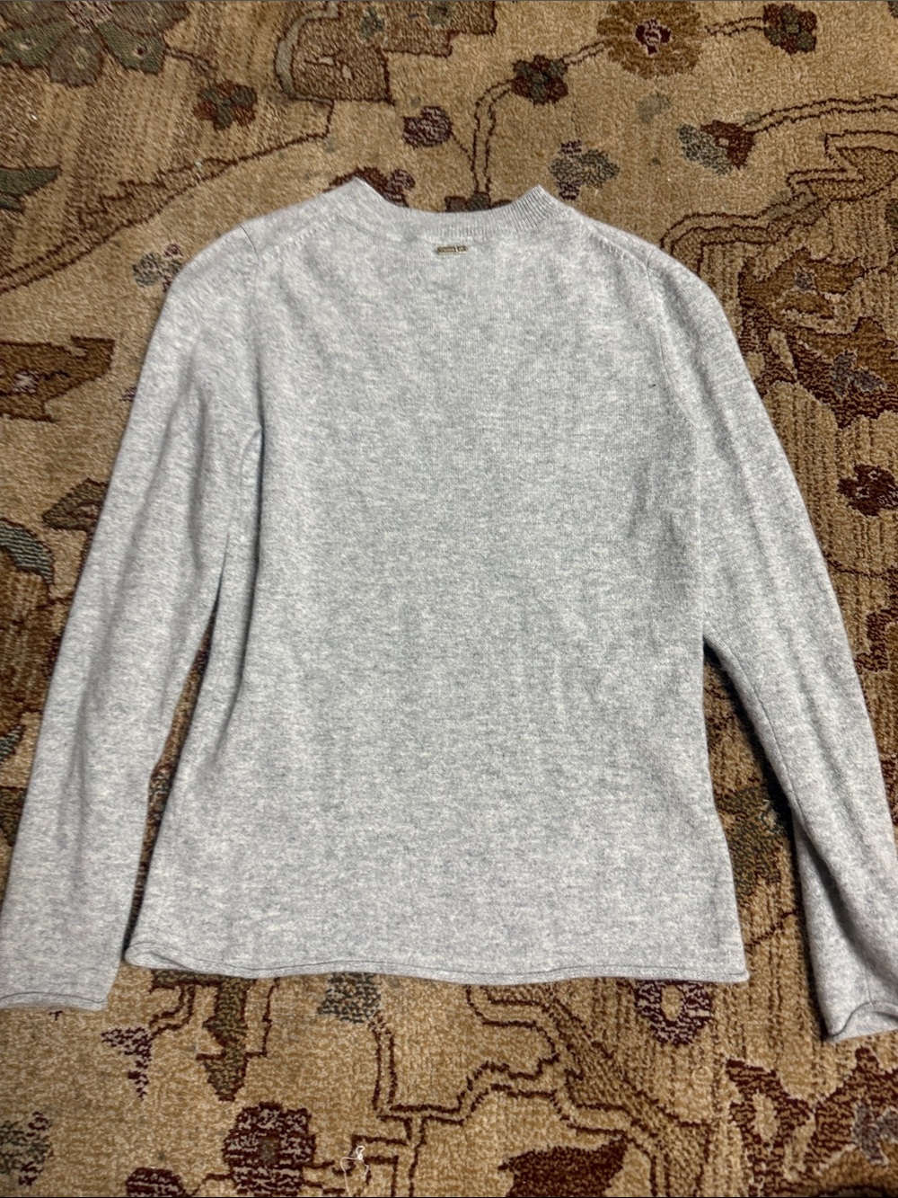 Massimo Dutti Grey Cashmere Crewneck Sweater Xs View 4